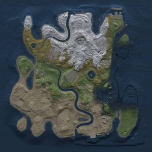 Thumbnail Rust Map: Procedural Map, Size: 3000, Seed: 77778, 11 Monuments