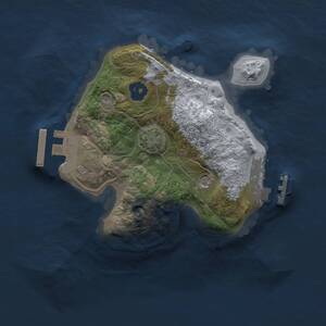 Thumbnail Rust Map: Procedural Map, Size: 1750, Seed: 1643284237, 5 Monuments