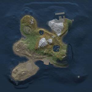Thumbnail Rust Map: Procedural Map, Size: 2000, Seed: 1133399176, 5 Monuments