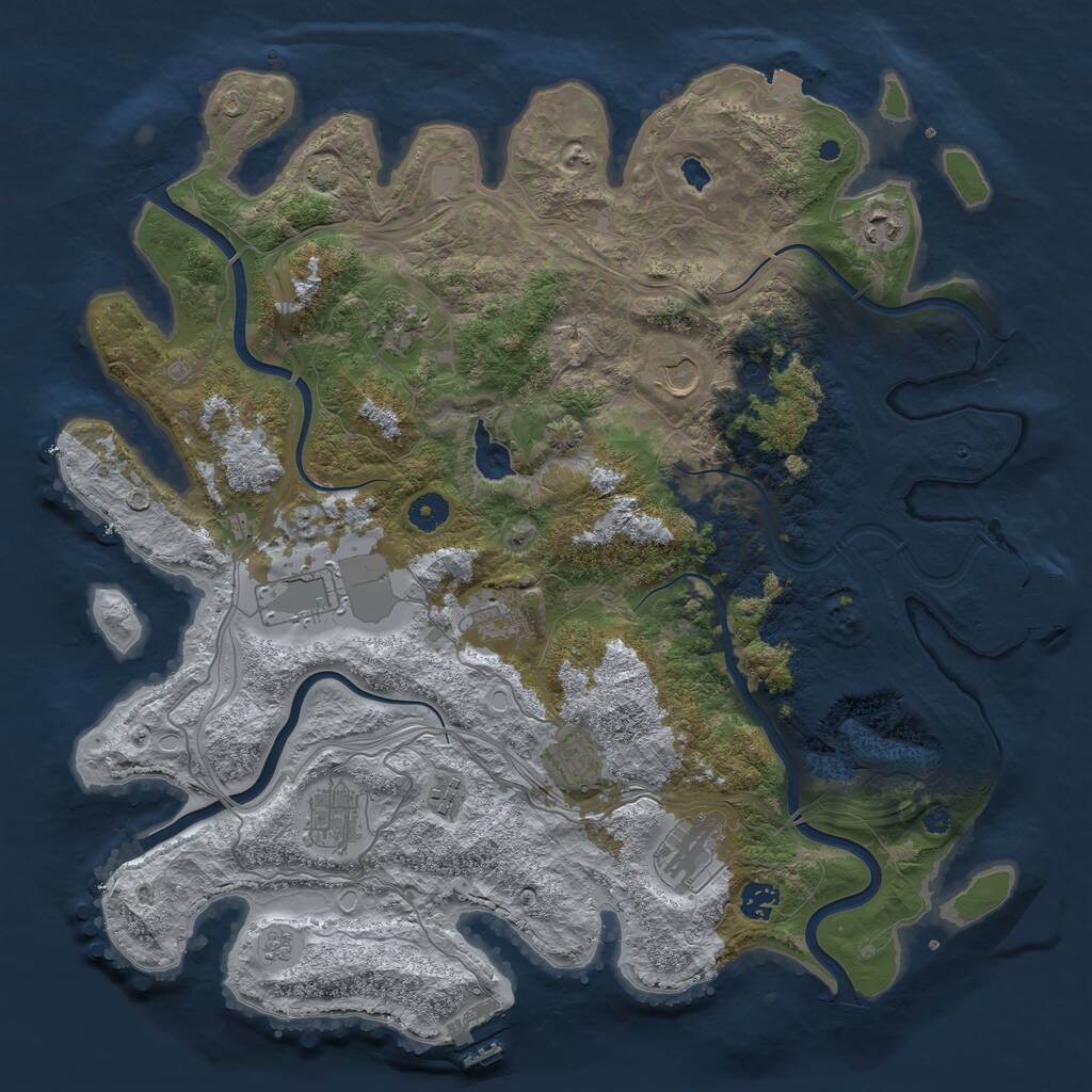 Rust Map: Procedural Map, Size: 4250, Seed: 1576424157, 16 Monuments