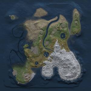 Thumbnail Rust Map: Procedural Map, Size: 2500, Seed: 28096195, 7 Monuments