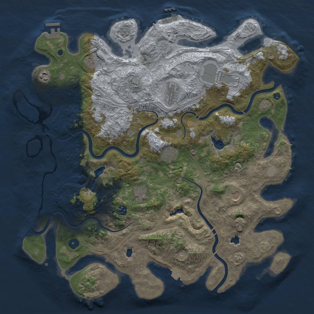 Rust Map: Procedural Map, Size: 4500, Seed: 651981, 15 Monuments