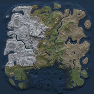 Thumbnail Rust Map: Procedural Map, Size: 5000, Seed: 2095274776, 17 Monuments