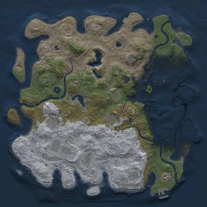Thumbnail Rust Map: Procedural Map, Size: 4500, Seed: 2009811112, 17 Monuments