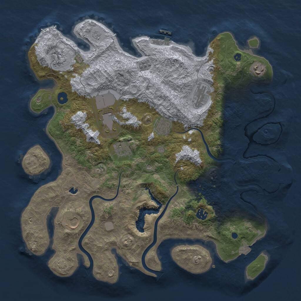 Rust Map: Procedural Map, Size: 4000, Seed: 90505112, 15 Monuments