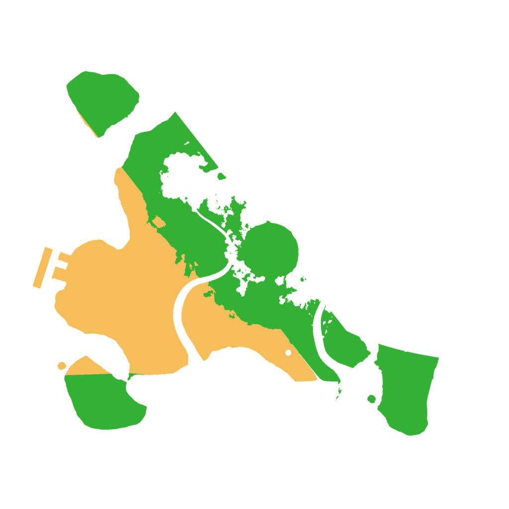 Biome Rust Map: Procedural Map, Size: 2500, Seed: 421295985