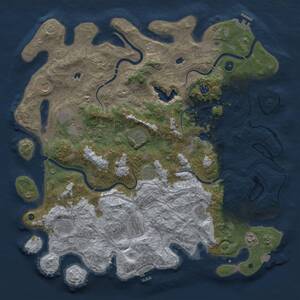 Thumbnail Rust Map: Procedural Map, Size: 4750, Seed: 654374358, 17 Monuments