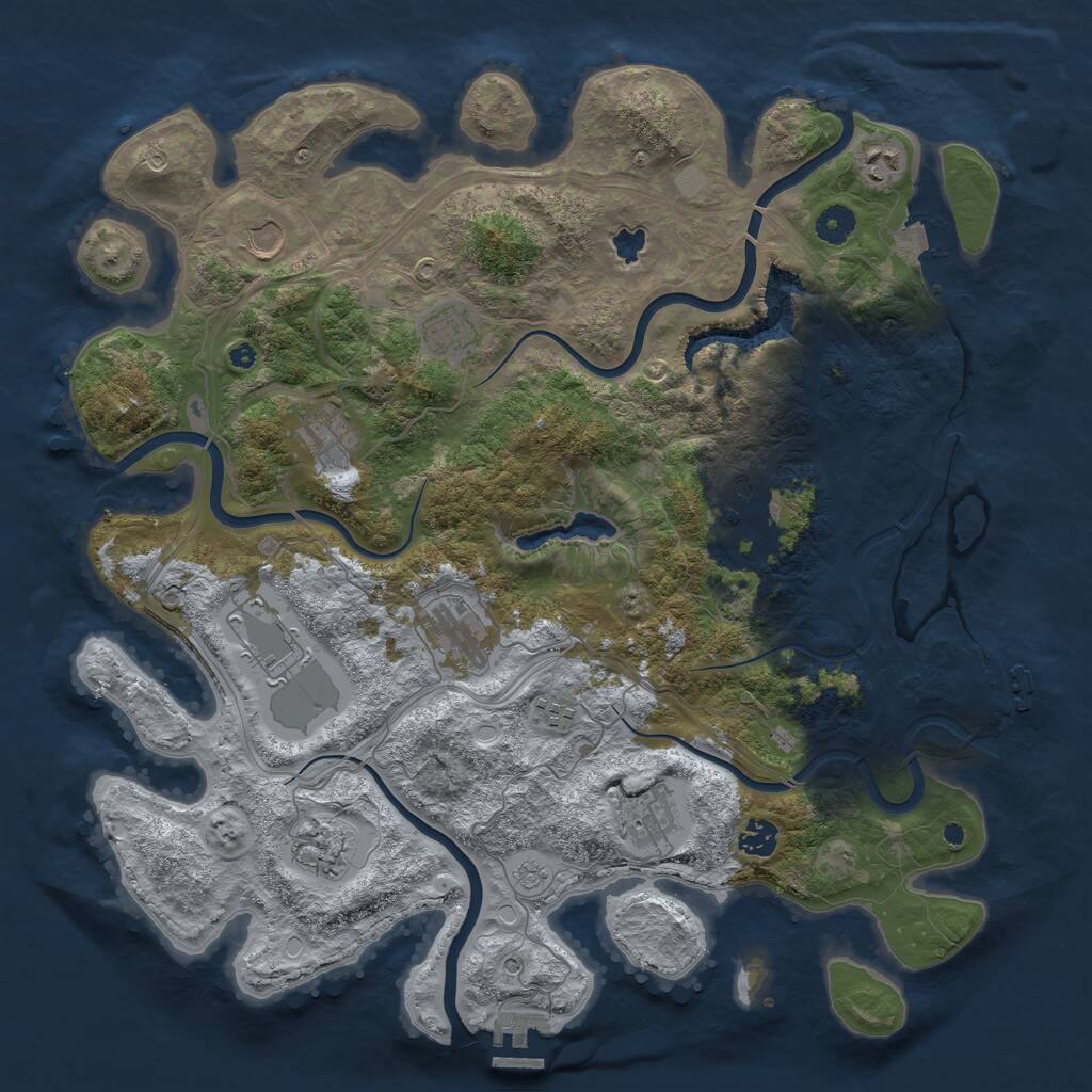 Rust Map: Procedural Map, Size: 4250, Seed: 15085, 17 Monuments