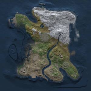 Thumbnail Rust Map: Procedural Map, Size: 2500, Seed: 1885965701, 9 Monuments