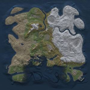 Thumbnail Rust Map: Procedural Map, Size: 4000, Seed: 1629596526, 14 Monuments