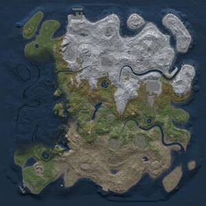 Thumbnail Rust Map: Procedural Map, Size: 4000, Seed: 1412121198, 14 Monuments