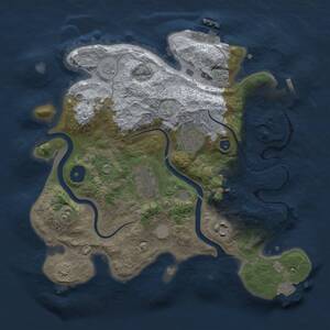 Thumbnail Rust Map: Procedural Map, Size: 3000, Seed: 13756, 10 Monuments