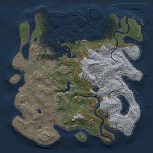 Thumbnail Rust Map: Procedural Map, Size: 4000, Seed: 792280535, 13 Monuments