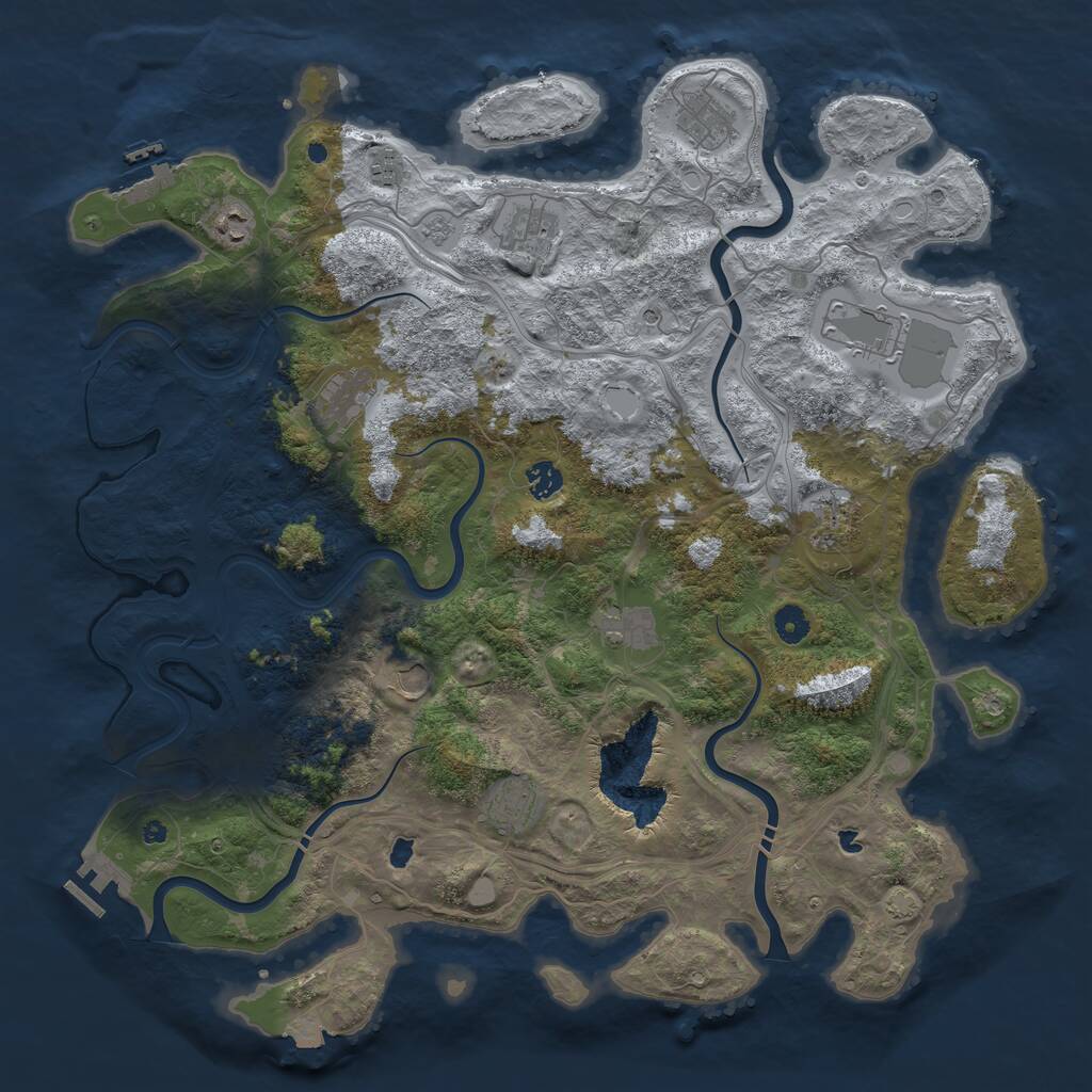 Rust Map: Procedural Map, Size: 4500, Seed: 902042021, 17 Monuments