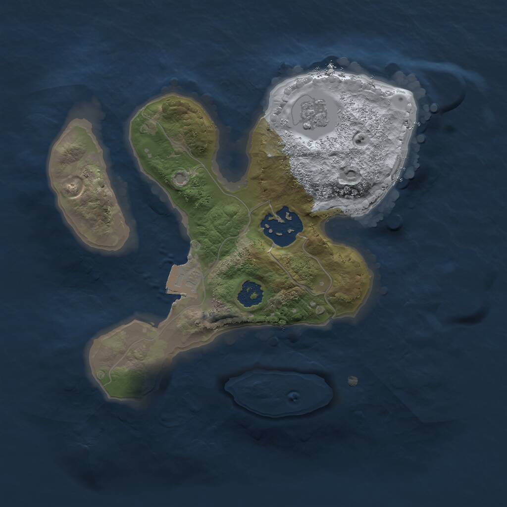 Rust Map: Procedural Map, Size: 2000, Seed: 423412, 3 Monuments