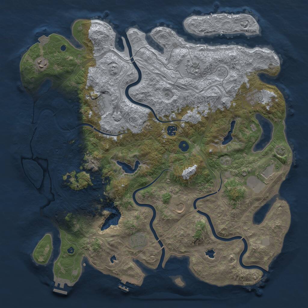 Rust Map: Procedural Map, Size: 4500, Seed: 67469240, 15 Monuments