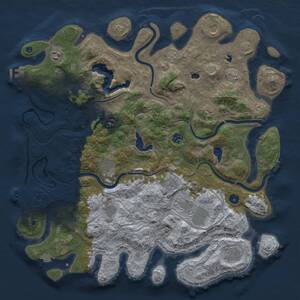 Thumbnail Rust Map: Procedural Map, Size: 4500, Seed: 67893452, 16 Monuments