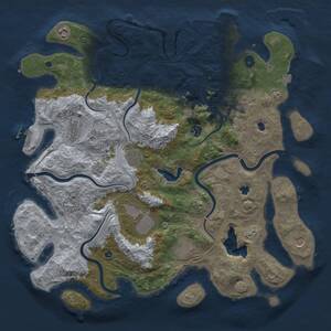 Thumbnail Rust Map: Procedural Map, Size: 4500, Seed: 946492408, 15 Monuments