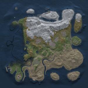 Thumbnail Rust Map: Procedural Map, Size: 3500, Seed: 582792722, 15 Monuments