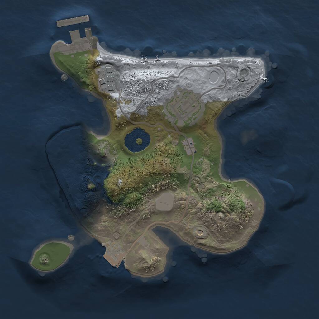 Rust Map: Procedural Map, Size: 1982, Seed: 143108, 4 Monuments