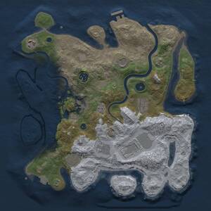 Thumbnail Rust Map: Procedural Map, Size: 3500, Seed: 999121859, 14 Monuments