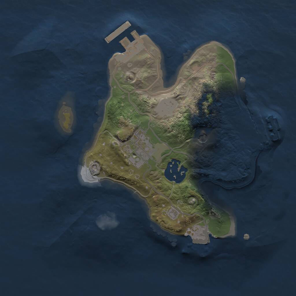 Rust Map: Procedural Map, Size: 2000, Seed: 452623857, 6 Monuments