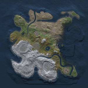 Thumbnail Rust Map: Procedural Map, Size: 3000, Seed: 652477039, 10 Monuments