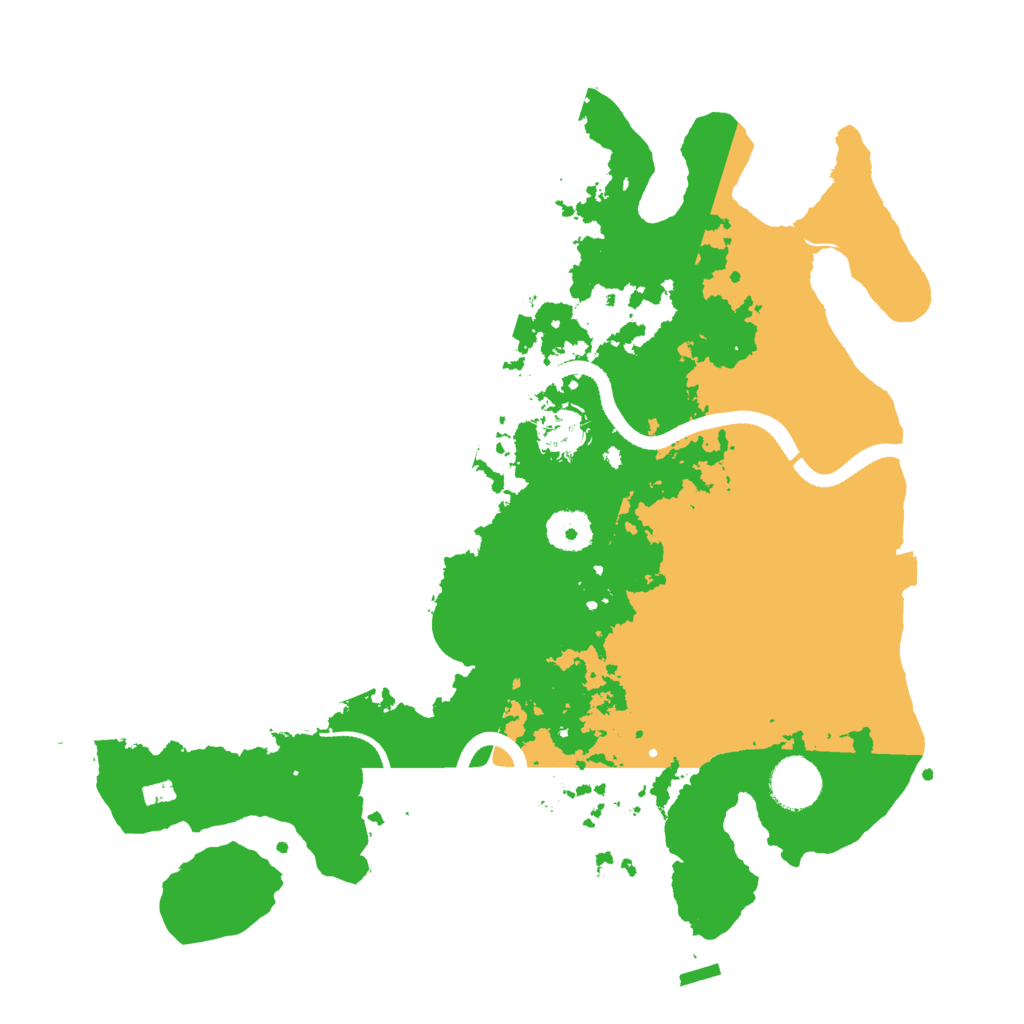 Biome Rust Map: Procedural Map, Size: 3500, Seed: 305781