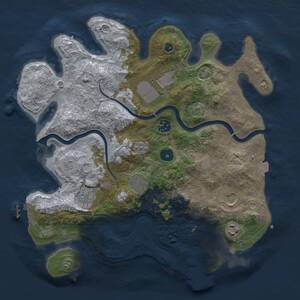 Thumbnail Rust Map: Procedural Map, Size: 3500, Seed: 305781, 13 Monuments