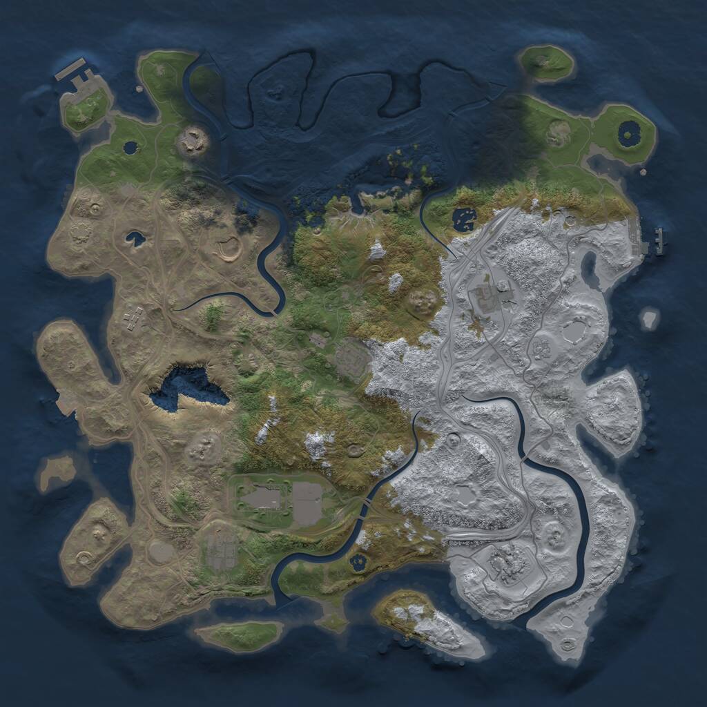 Rust Map: Procedural Map, Size: 4250, Seed: 25098, 15 Monuments