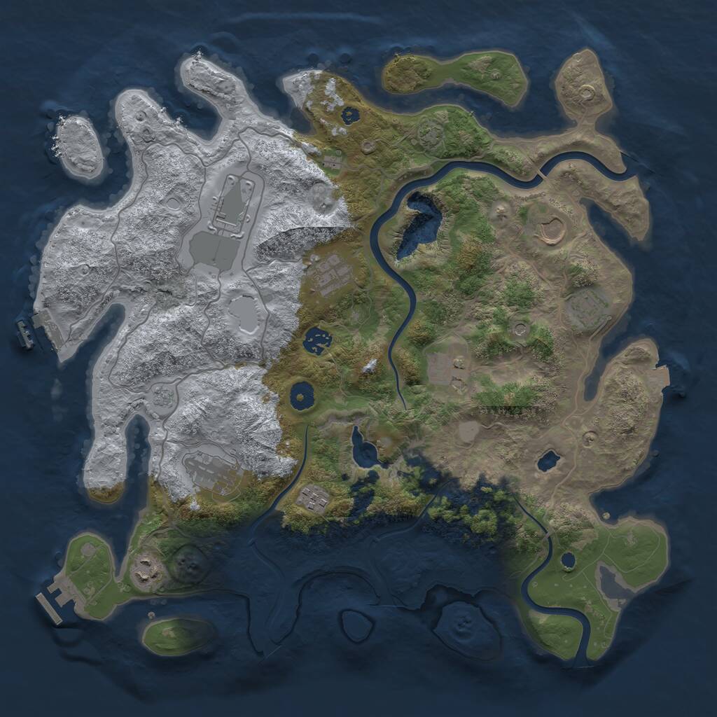 Rust Map: Procedural Map, Size: 4000, Seed: 507324302, 15 Monuments