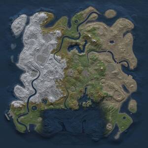 Thumbnail Rust Map: Procedural Map, Size: 4250, Seed: 2044277363, 16 Monuments