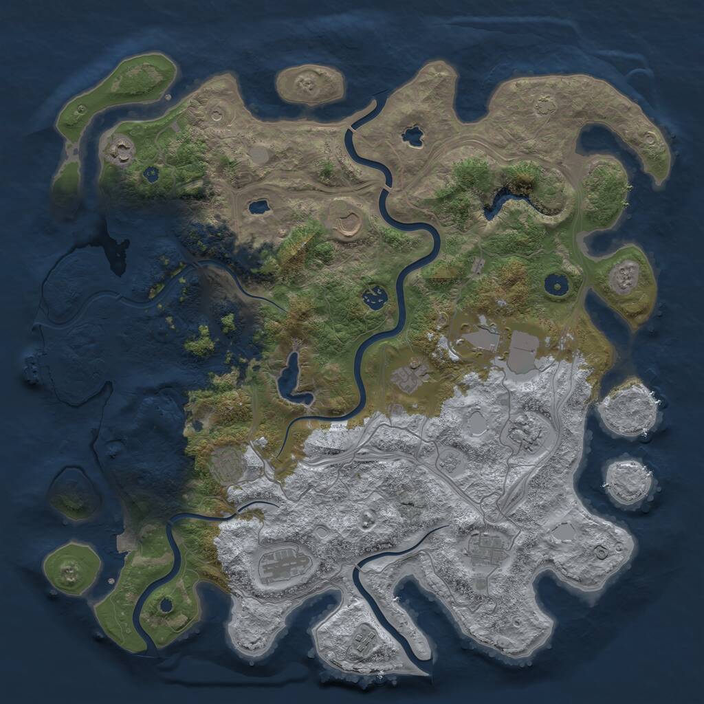 Rust Map: Procedural Map, Size: 4500, Seed: 66151896, 15 Monuments