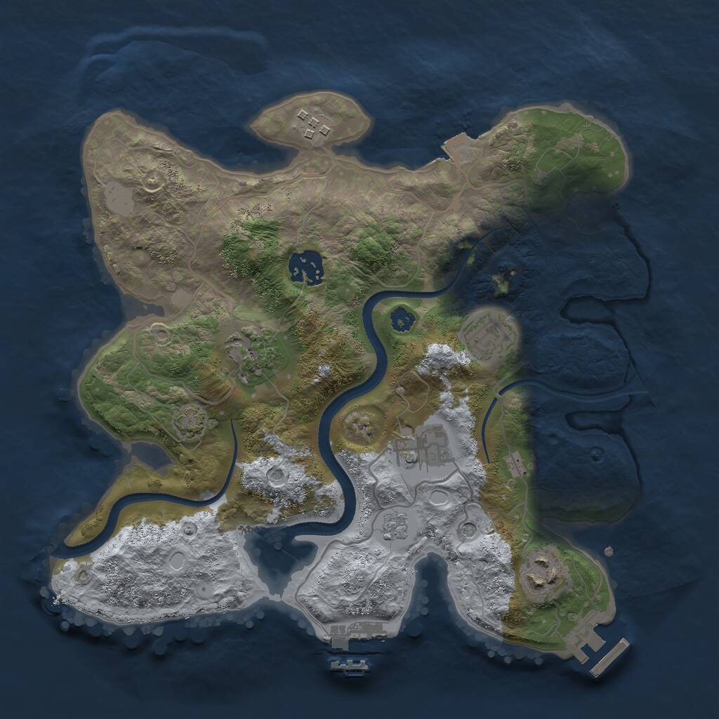 Rust Map: Procedural Map, Size: 3000, Seed: 1769338859, 12 Monuments