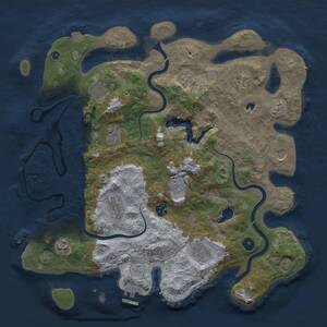Thumbnail Rust Map: Procedural Map, Size: 4000, Seed: 7237, 16 Monuments