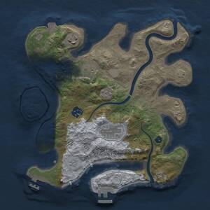 Thumbnail Rust Map: Procedural Map, Size: 3000, Seed: 325059085, 11 Monuments