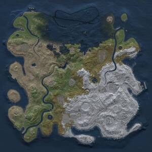 Thumbnail Rust Map: Procedural Map, Size: 4420, Seed: 69420, 16 Monuments