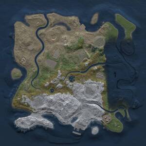 Thumbnail Rust Map: Procedural Map, Size: 3500, Seed: 82899346, 15 Monuments