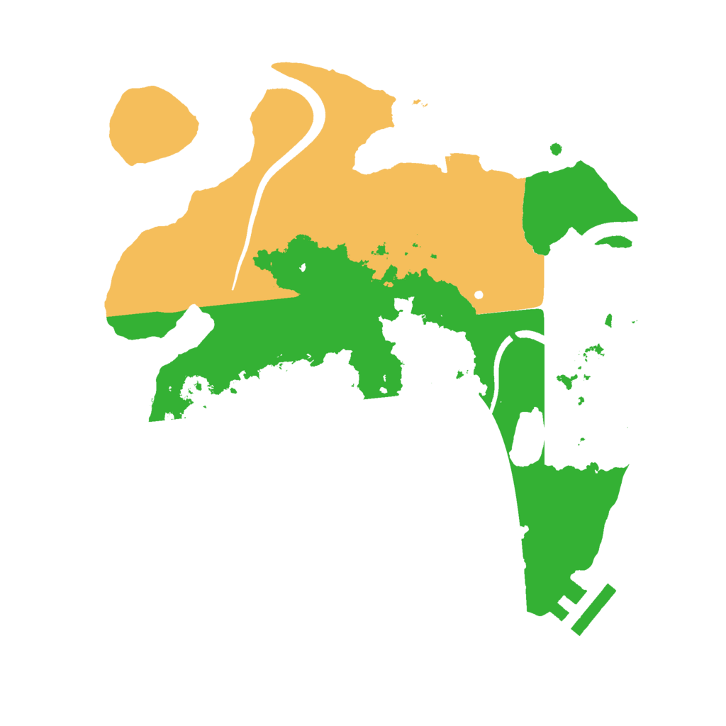 Biome Rust Map: Procedural Map, Size: 2500, Seed: 702870575