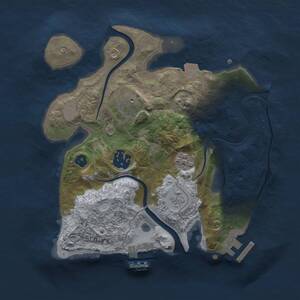 Thumbnail Rust Map: Procedural Map, Size: 2500, Seed: 702870575, 7 Monuments