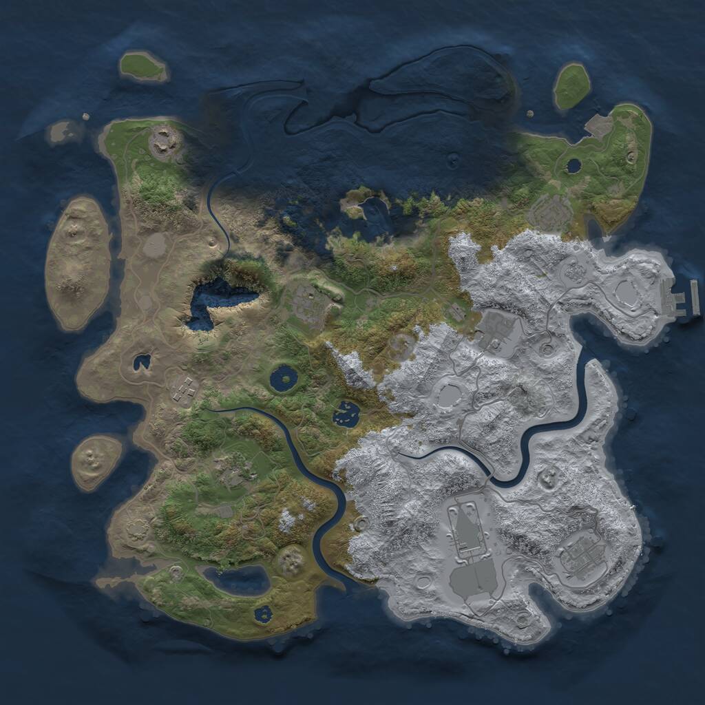 Rust Map: Procedural Map, Size: 4000, Seed: 1012026, 14 Monuments