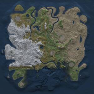 Thumbnail Rust Map: Procedural Map, Size: 4500, Seed: 96061107, 16 Monuments