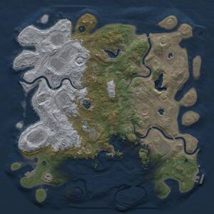 Thumbnail Rust Map: Procedural Map, Size: 4500, Seed: 517887446, 17 Monuments