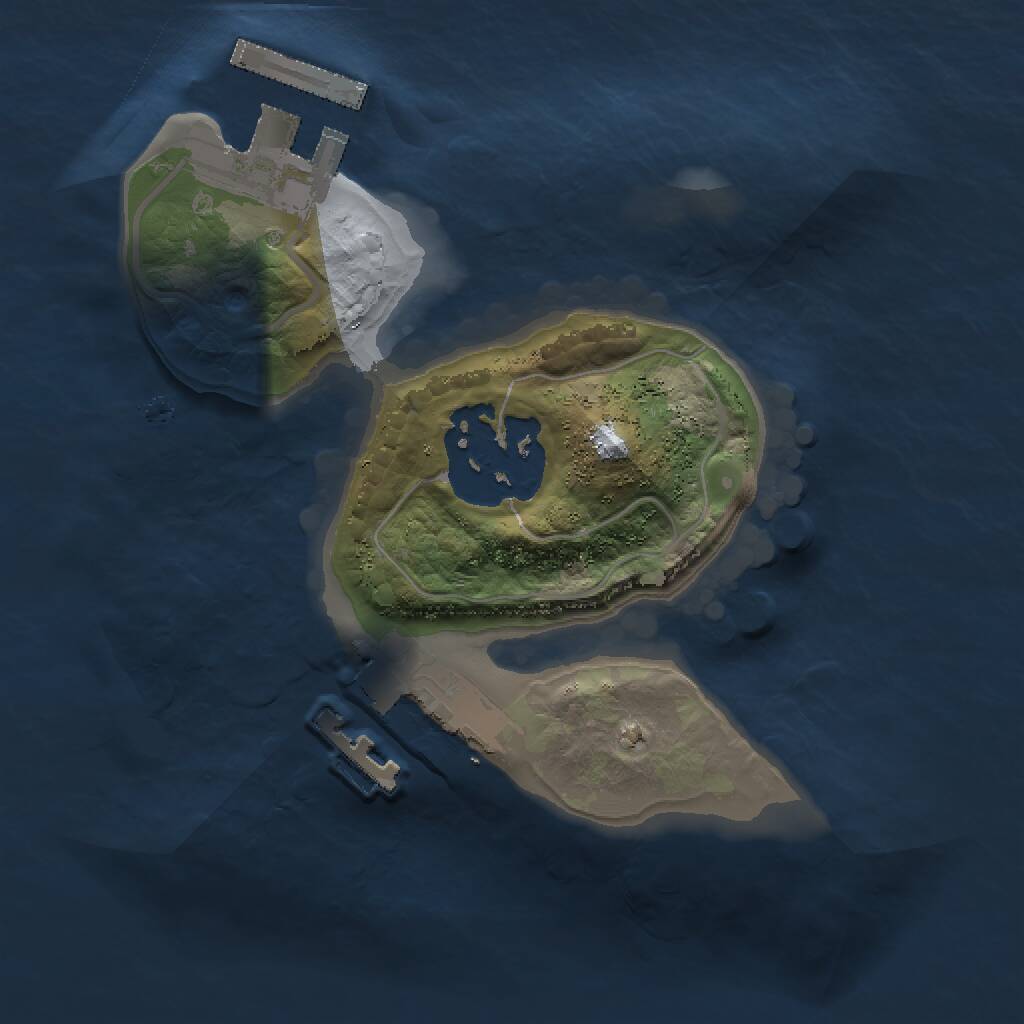 Rust Map: Procedural Map, Size: 1500, Seed: 9502718, 4 Monuments