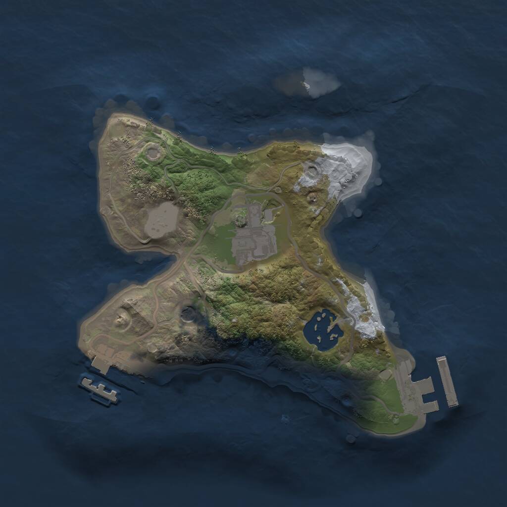 Rust Map: Procedural Map, Size: 2000, Seed: 118939636, 6 Monuments