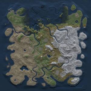 Thumbnail Rust Map: Procedural Map, Size: 5000, Seed: 9671480, 16 Monuments