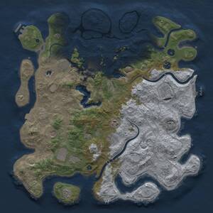 Thumbnail Rust Map: Procedural Map, Size: 4350, Seed: 8563211, 16 Monuments