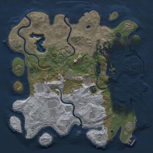 Thumbnail Rust Map: Procedural Map, Size: 4350, Seed: 7418996, 16 Monuments