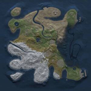 Thumbnail Rust Map: Procedural Map, Size: 3000, Seed: 1049025877, 12 Monuments