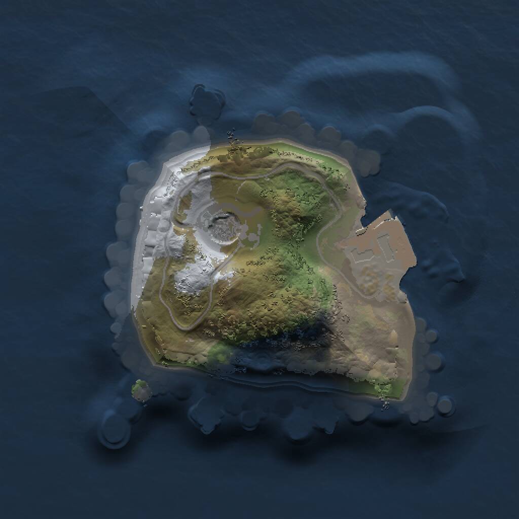 Rust Map: Procedural Map, Size: 1000, Seed: 770053466, 2 Monuments